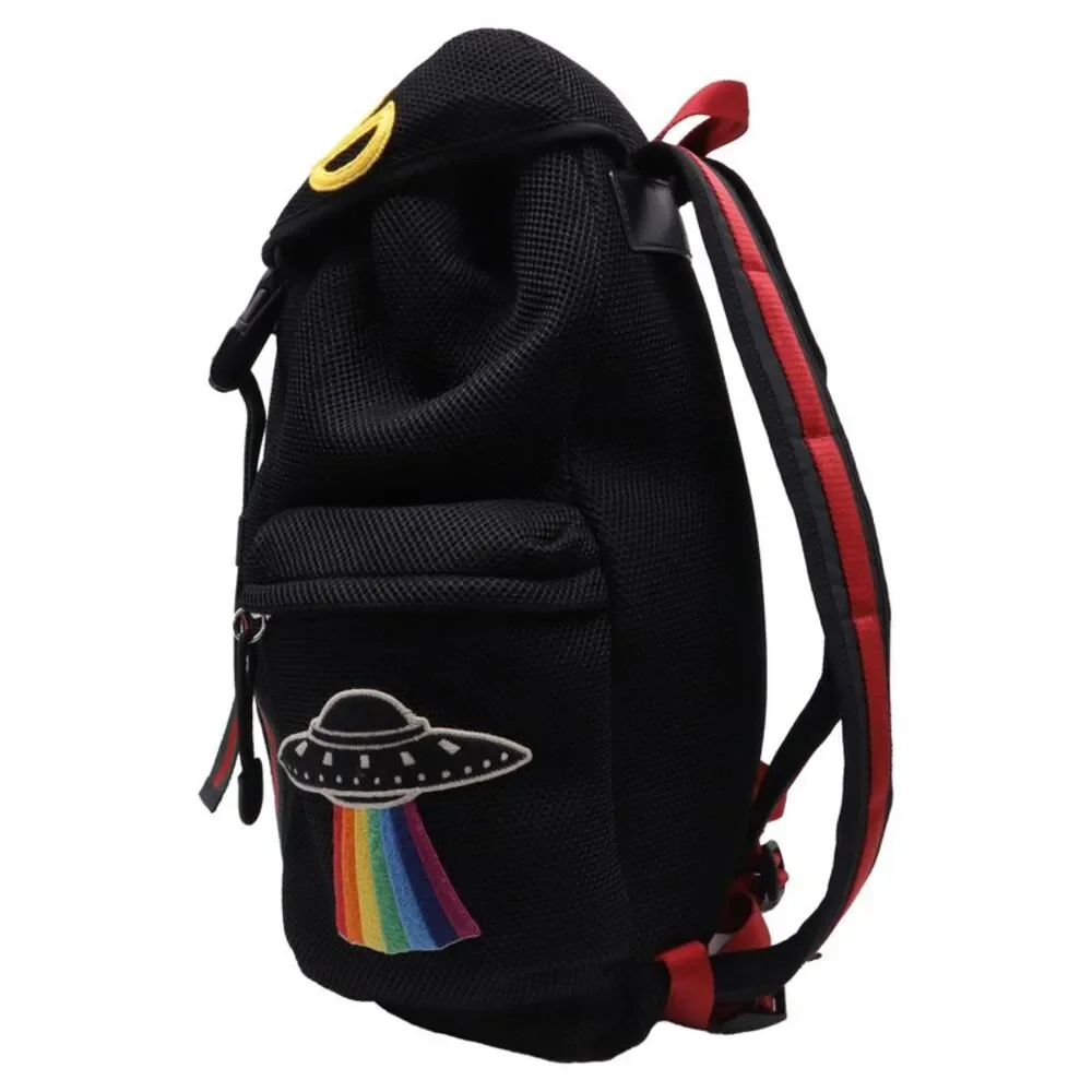 Gucci Hollywood Embroidered Rucksack Backpack in Black Polyester